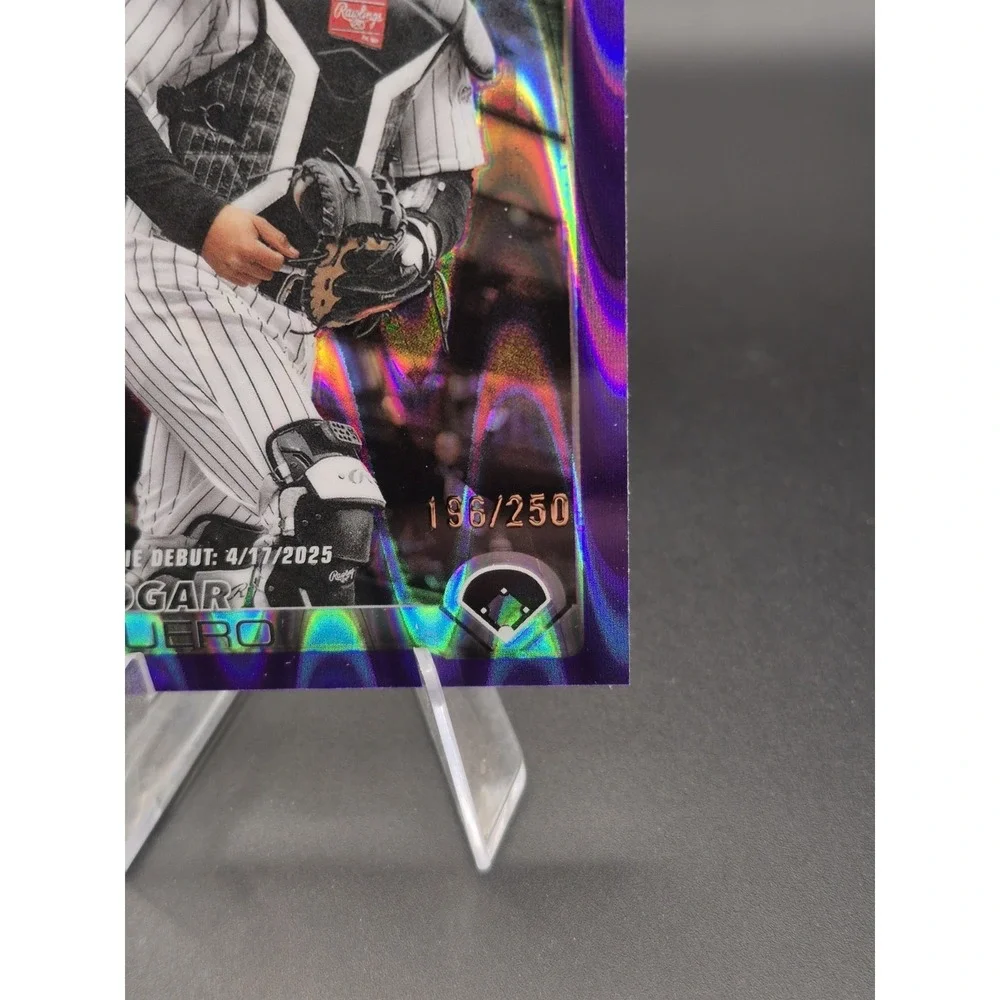 2025 Topps Chrome Edgar Quero #USC169 Rookie Debut Purple Raywave /250 (Rc) Sox